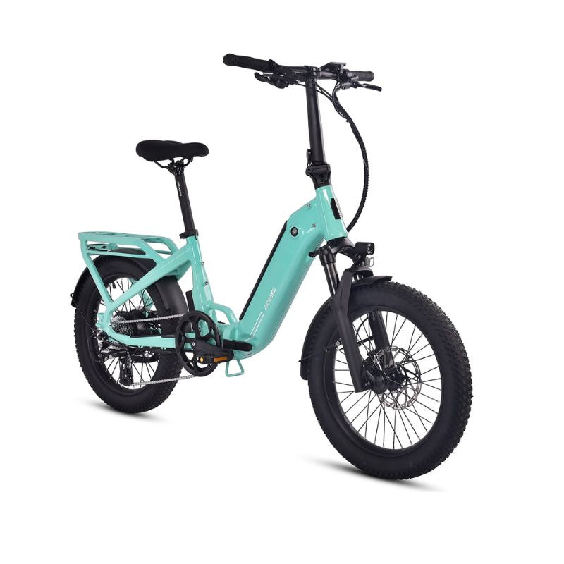 Ride1Up Portola Compact Folding Electric Bike Sea Turquoise