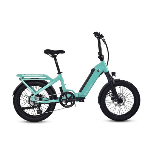Ride1Up Portola Compact Folding Electric Bike Sea Turquoise